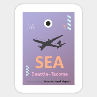 SEA Seattle airport tag Sticker